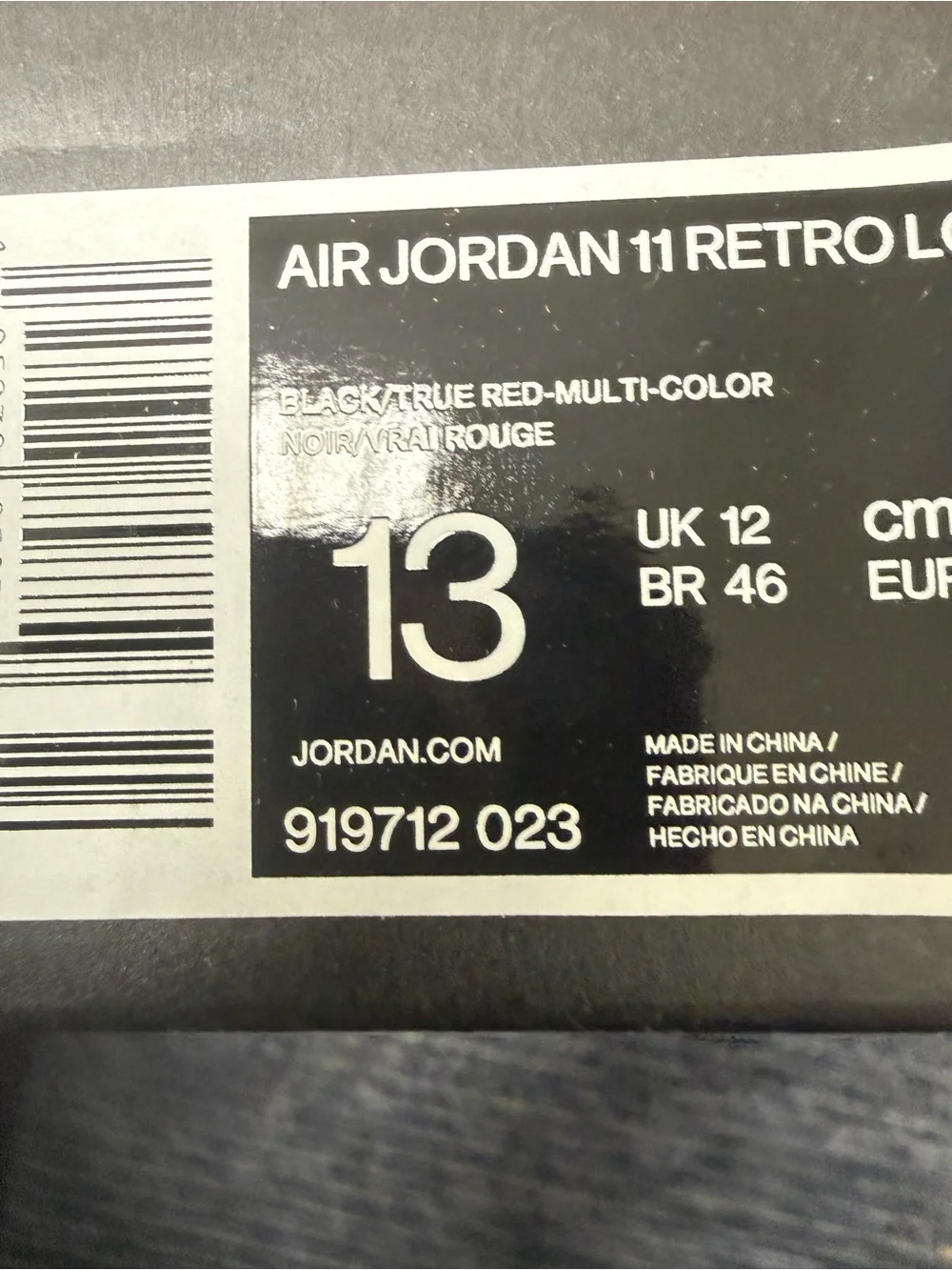 Jordan 11 Retro Low IE Bred- Men’s Low-Top Sneakers - Black/Red/Cream
